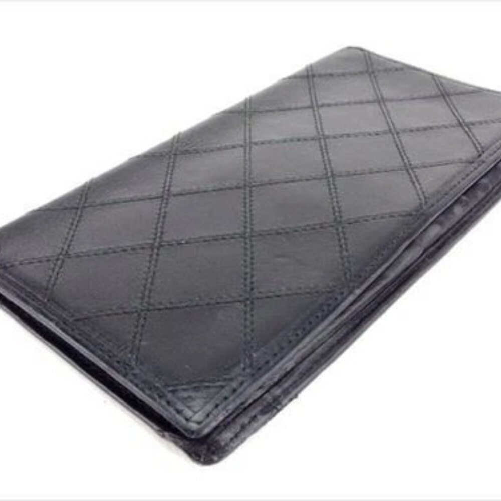 Chanel Wallet Purse Bifold Black Woman unisex Authentic Used T7384 - Picture 4 of 8